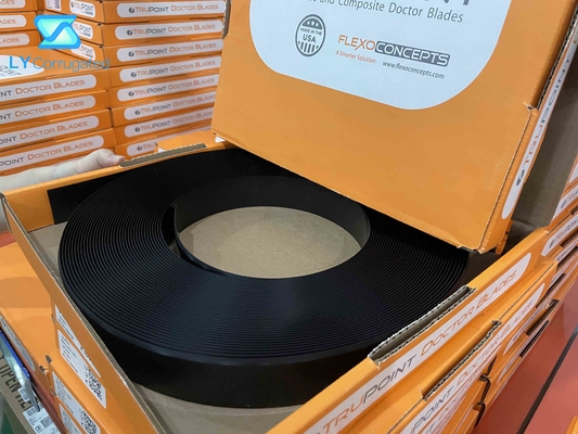 30 ° Bevel Flexo ชิ้นส่วนเครื่องจักรการพิมพ์ความยืดหยุ่นปานกลางขูดซีลหมึก Doctor Blade