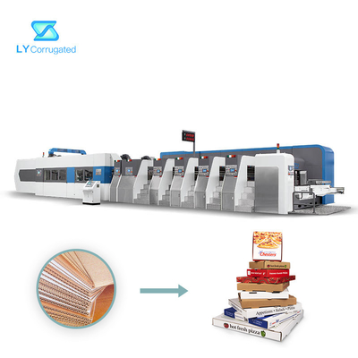 PLC Control เครื่องพิมพ์เฟล็กโซ Slotter Machine, เครื่องบรรจุกล่องโรตารี่