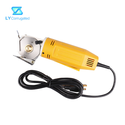 กรรไกรตัดผ้าไฟฟ้า 170W สีเหลือง ใบมีดตัดกลม ชิ้นส่วนเครื่องจักรสิ่งทอแบบพกพา