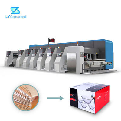 TUV Flexo Printer Slotter Machine สองสี 5000KG สำหรับกล่องบรรจุภัณฑ์กล่อง