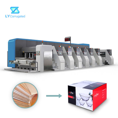 เครื่องพิมพ์เฟล็กโซ 6 สี, 1100 × 2750 กล่องพิมพ์ Slotting Machine