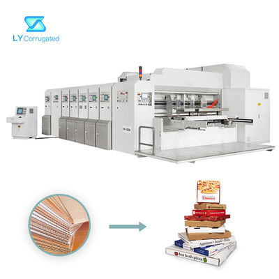 TUV Flexo Printer Slotter Machine สองสี 5000KG สำหรับกล่องบรรจุภัณฑ์กล่อง