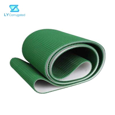 สายพานลำเลียงแบบเอียง PVC สีเขียวกระดาษแข็งลูกฟูกสำหรับตะกร้าตะกร้าอัตโนมัติ