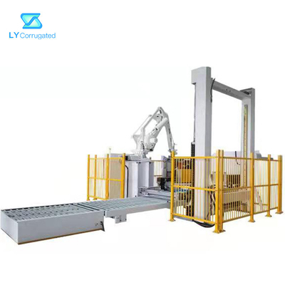 เครื่องบรรจุกล่องแขนหุ่นยนต์อุตสาหกรรม Palletizer สำหรับกล่องกระดาษแข็ง